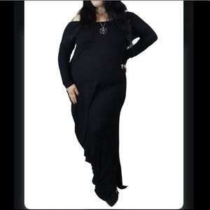 Foxblood Oracle Off the Shoulder Maxi dress